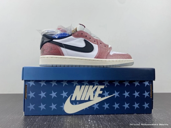 Official Maikesneakers X 'RED TROPHY ROOM AIR FN0432-017 LOW BLACK' 1 JORDAN OG 0810